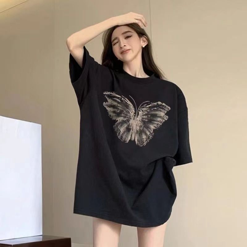 夏季港風純棉情侶裝T恤女小眾短袖t恤寬鬆BF原宿風ins半袖上衣潮