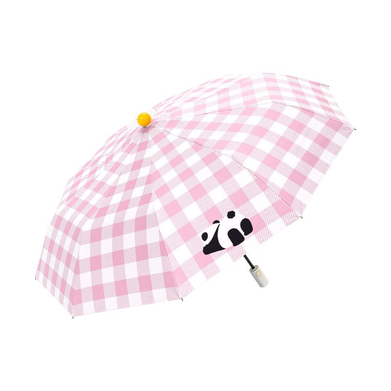 知伞格子全自动加大号雨伞女晴雨两用折叠防晒遮阳太阳伞加固加厚