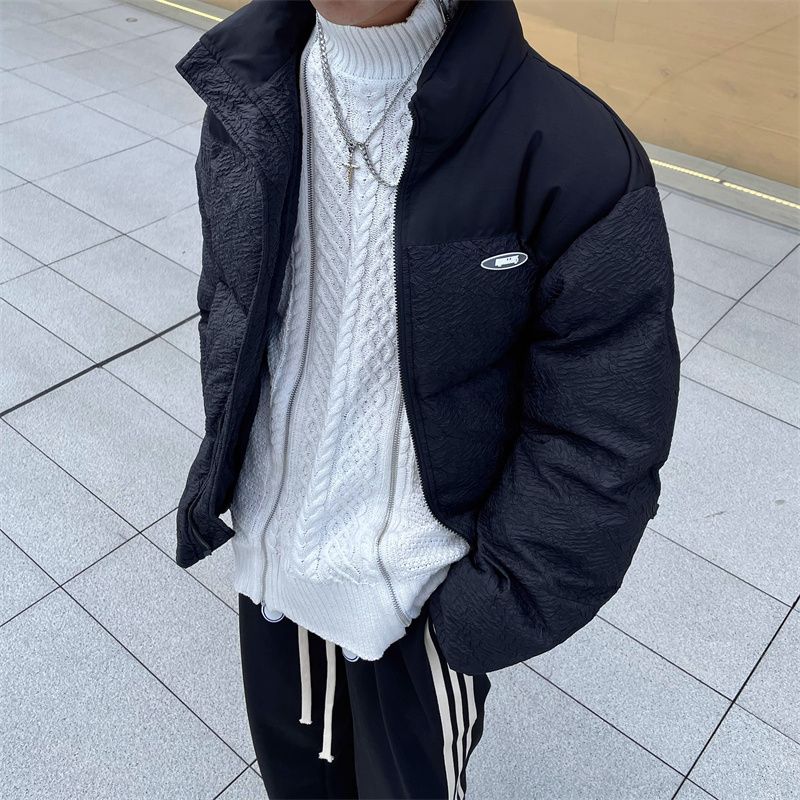 美式高街冬裝棉服男設計感小眾oversize男潮加厚ins情侶潮牌外套