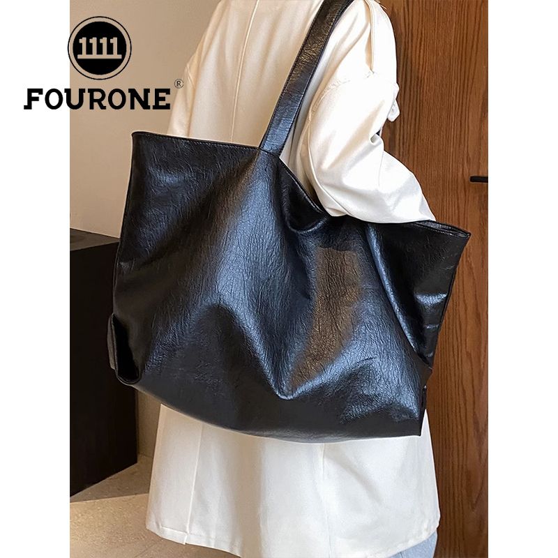FOUR ONE Große Kapazität Damen Vielseitige Neue Einfache Schultertasche Lässige Textur Klassenzimmer Pendler Einkaufstasche_voghion.com
