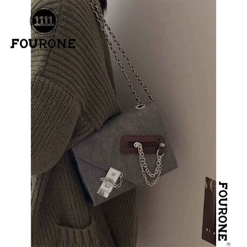 Niche retro bag women's new trendy shoulder crossbody bag high-end texture fashion versatile small square bag