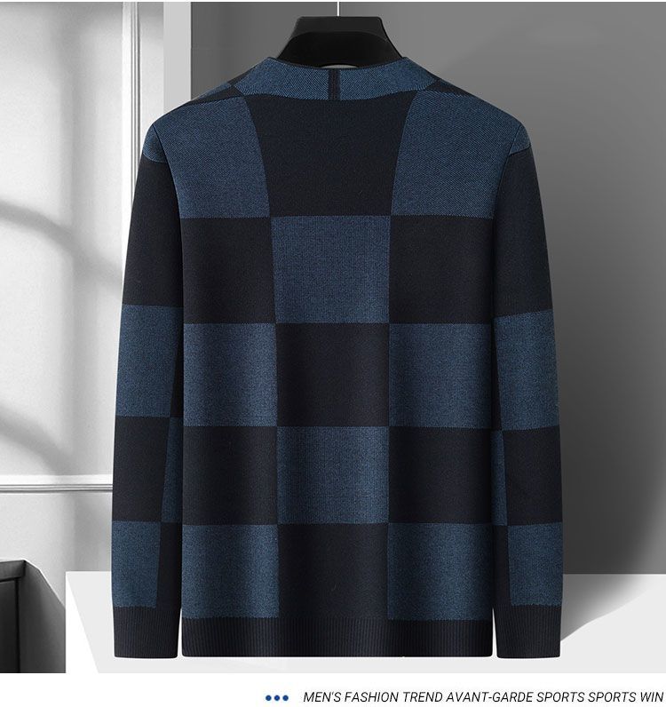 Veste cardigan occidental haut de gamme pour hommes, vêtements d'extérieur avec un pull paresseux de style coréen pour le tricot d'hiver_voghion.com