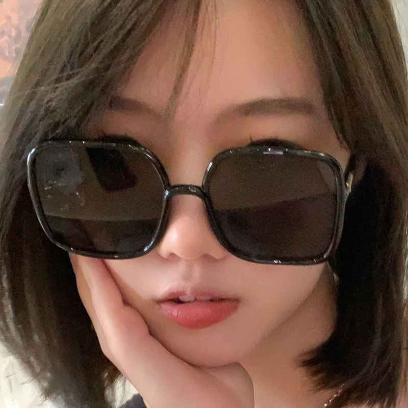黑色方框女氣質韓版太陽鏡大臉顯瘦防紫外線復古墨鏡開車鏡個性男