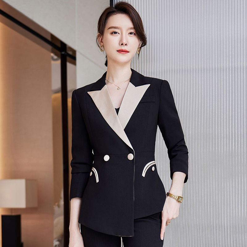 Design blazer women's autumn and winter professional wear temperament high-end host formal suit suit work clothes