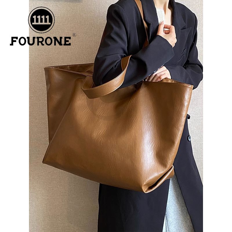FOUR ONE Große Kapazität Damen Vielseitige Neue Einfache Schultertasche Lässige Textur Klassenzimmer Pendler Einkaufstasche_voghion.com