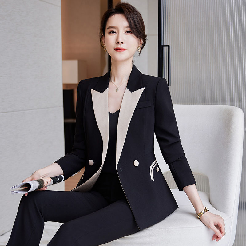 Design blazer women's autumn and winter professional wear temperament high-end host formal suit suit work clothes