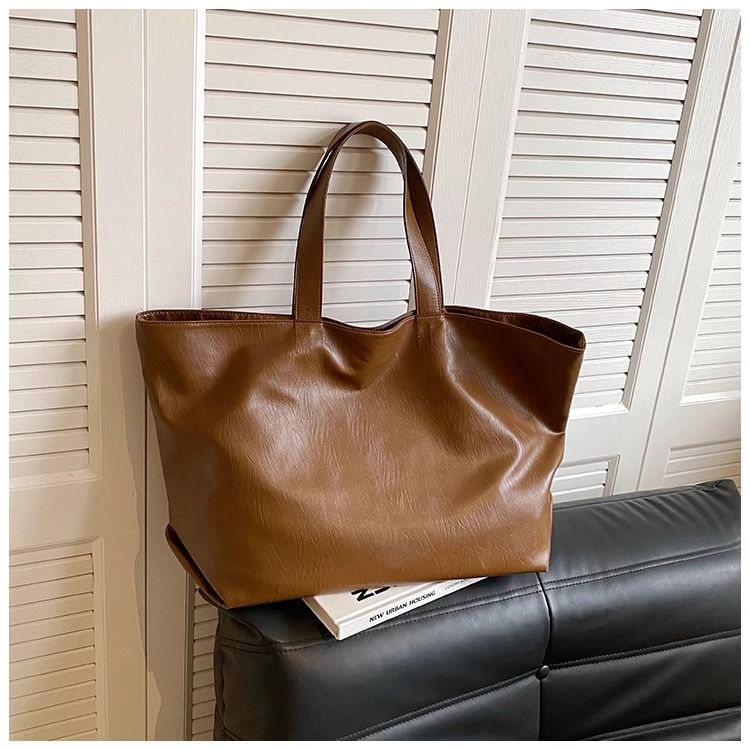 FOUR ONE Große Kapazität Damen Vielseitige Neue Einfache Schultertasche Lässige Textur Klassenzimmer Pendler Einkaufstasche_voghion.com