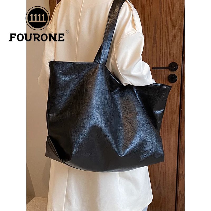 FOUR ONE Große Kapazität Damen Vielseitige Neue Einfache Schultertasche Lässige Textur Klassenzimmer Pendler Einkaufstasche_voghion.com