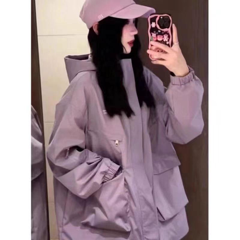 美式vintage衝鋒衣外套男款春秋季ins潮牌寬鬆設計感高街復古夾克