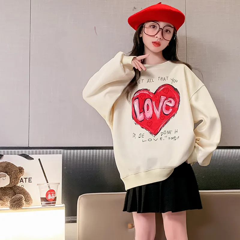 秋季女童2秋季新款印花長袖T恤衛衣潮款女款兒童洋氣春秋上衣