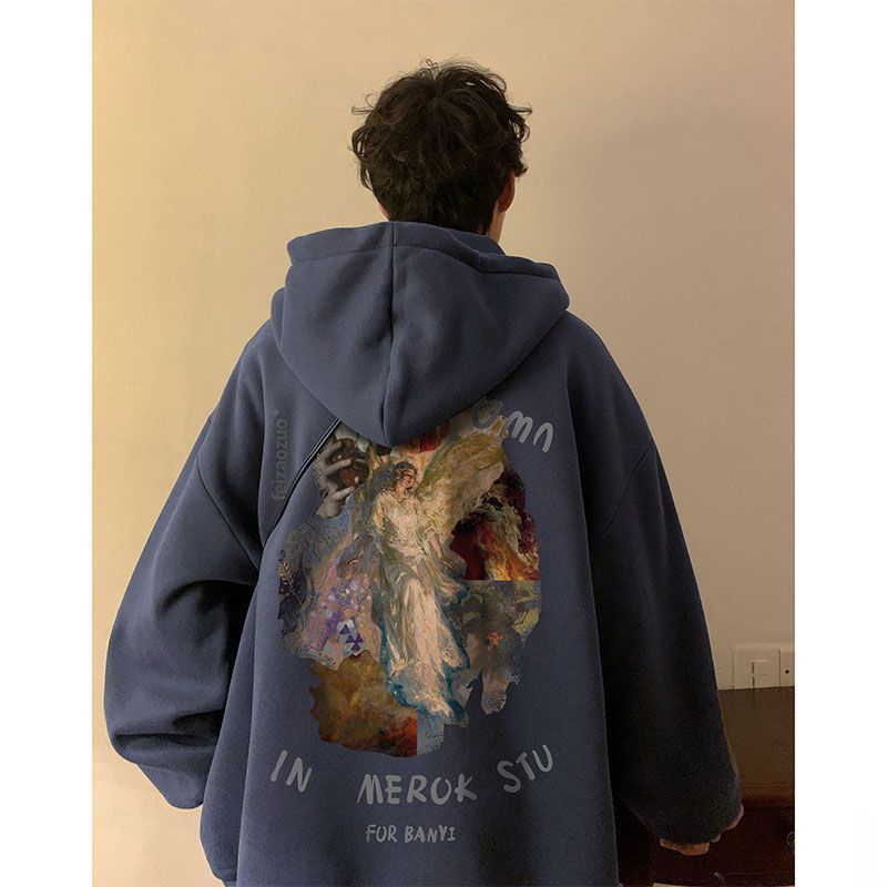 sweater men's 2023 new spring and autumn version American loose China-Chic fashion brand coat clothes_voghion.com