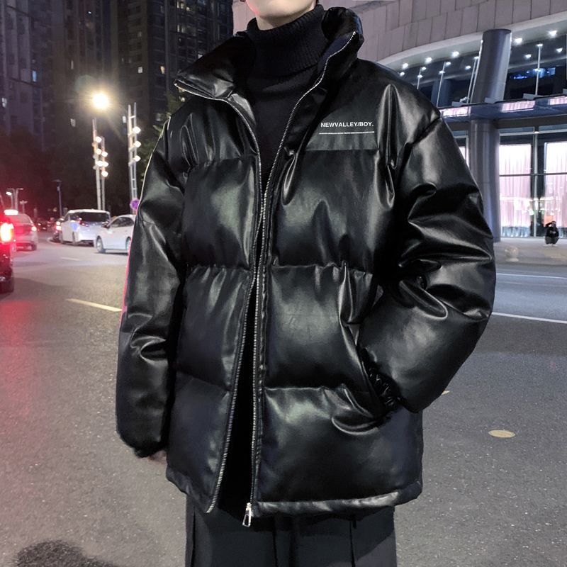 冬季皮衣韓版寬鬆立領加厚東北PU皮港風青年ins潮外套羽絨服男款
