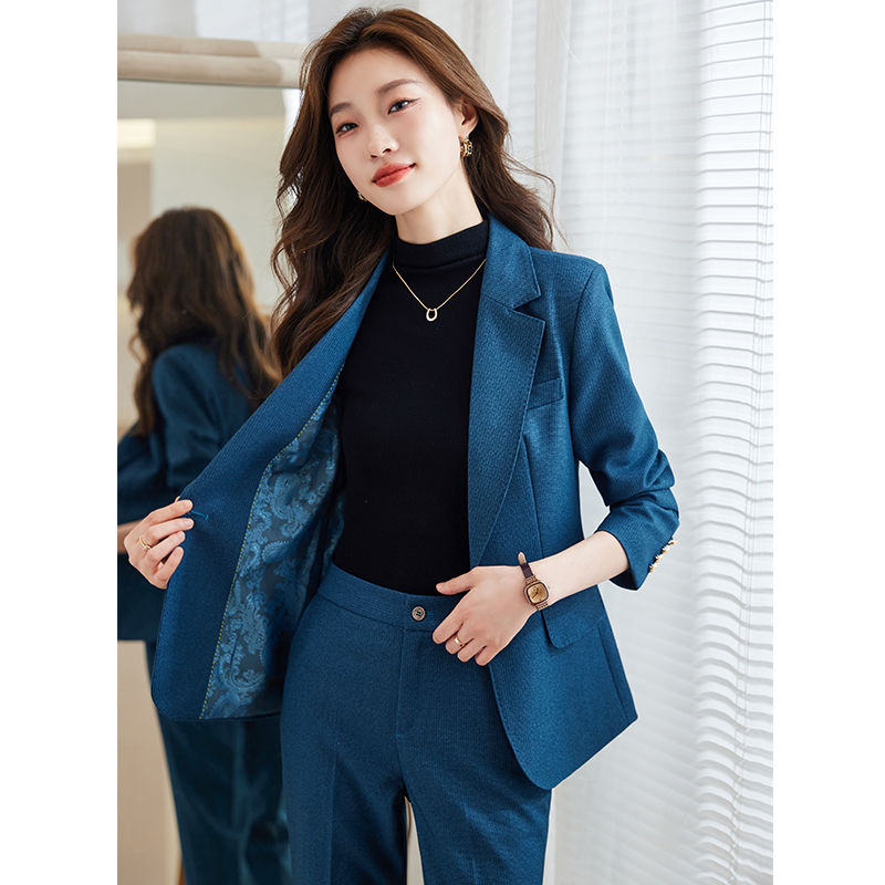 High-end professional attire, feminine, capable suit, goddess fan Qiudong manager executive suit, formal work clothes