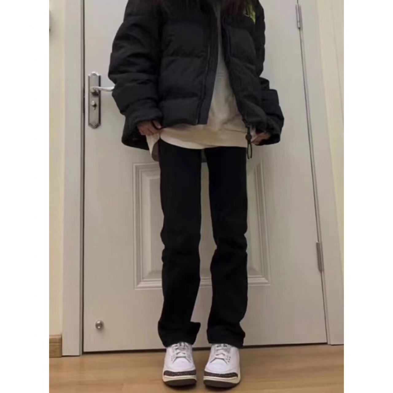 窄版黑色牛仔褲女秋冬季百搭辣妹韓版拖地長褲子vibe高街彈力辣妹