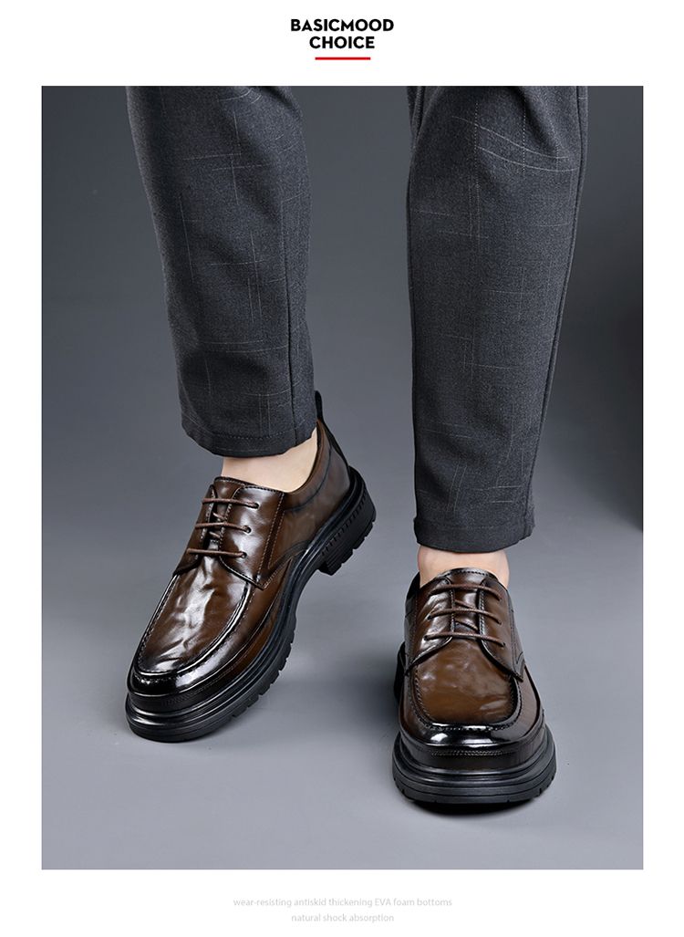 Automne nouvelle robe d'affaires décontracté Style britannique véritable Derby chaussures haut de gamme hommes en cuir_voghion.com