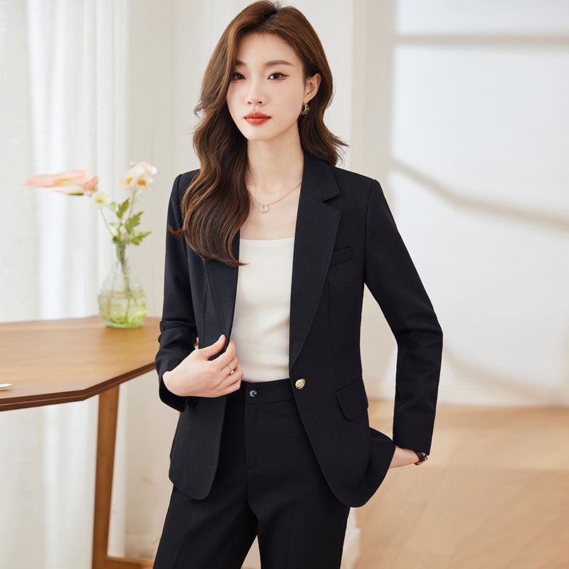 High-end professional attire, feminine, capable suit, goddess fan Qiudong manager executive suit, formal work clothes