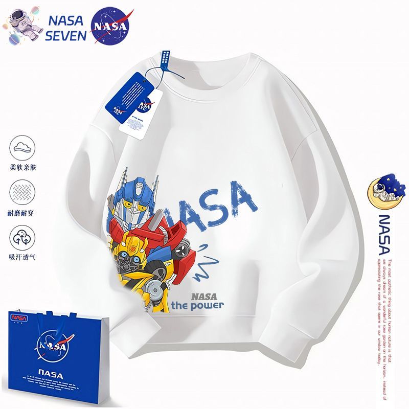 NASA卡通大黃蜂兒童衛衣春秋裝純棉長袖帥氣男童擎天柱上衣兄弟裝