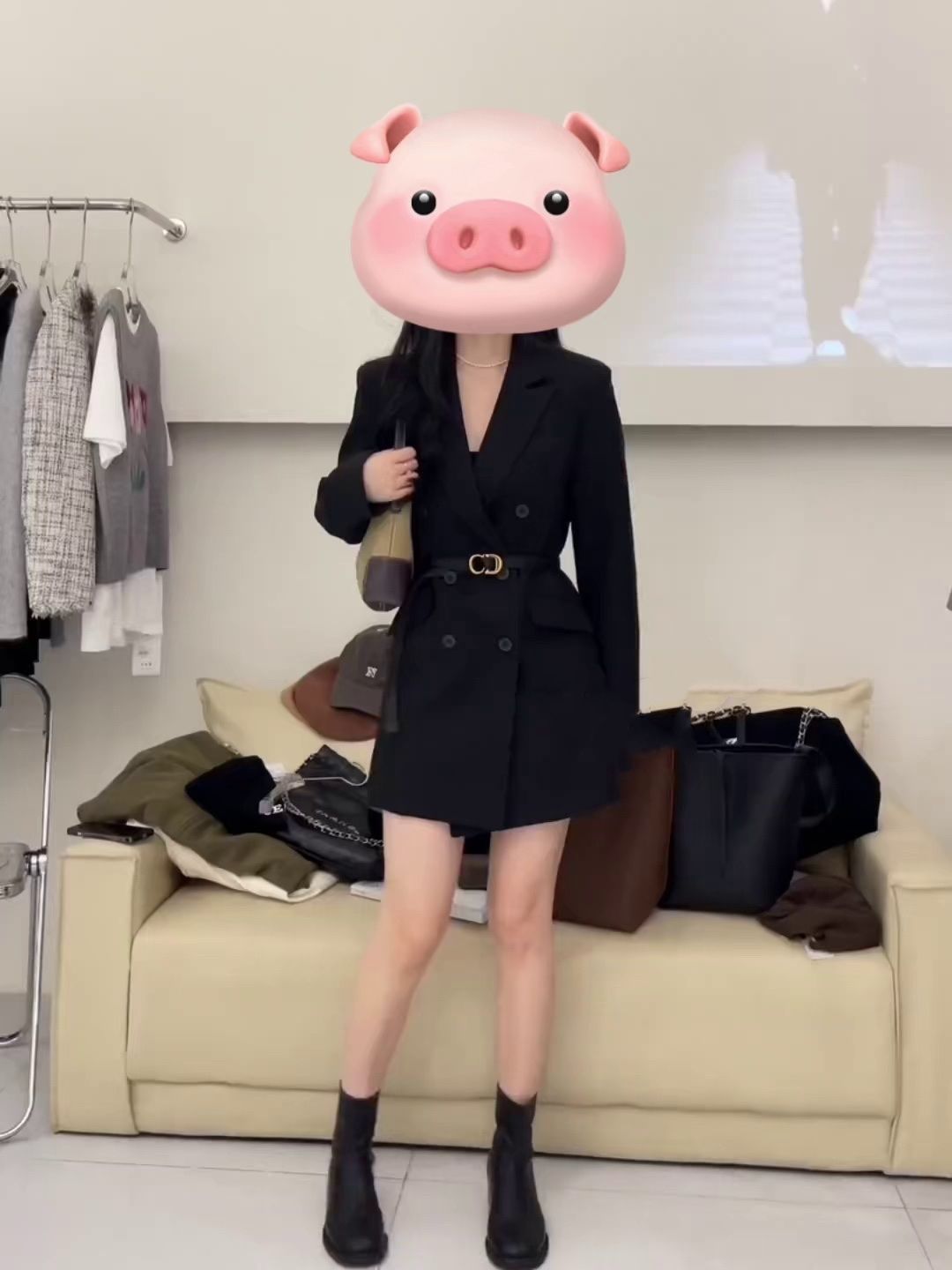 黑色西裝外套女高級設計感春秋季新款韓版氣質正肩御姐潮流穿搭