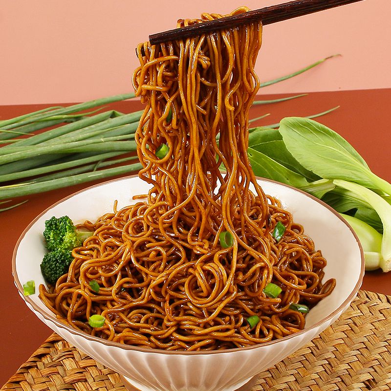 妙趣友葱油拌面大桶装网红非油炸干拌荞麦面宿舍免煮即食速食夜宵
