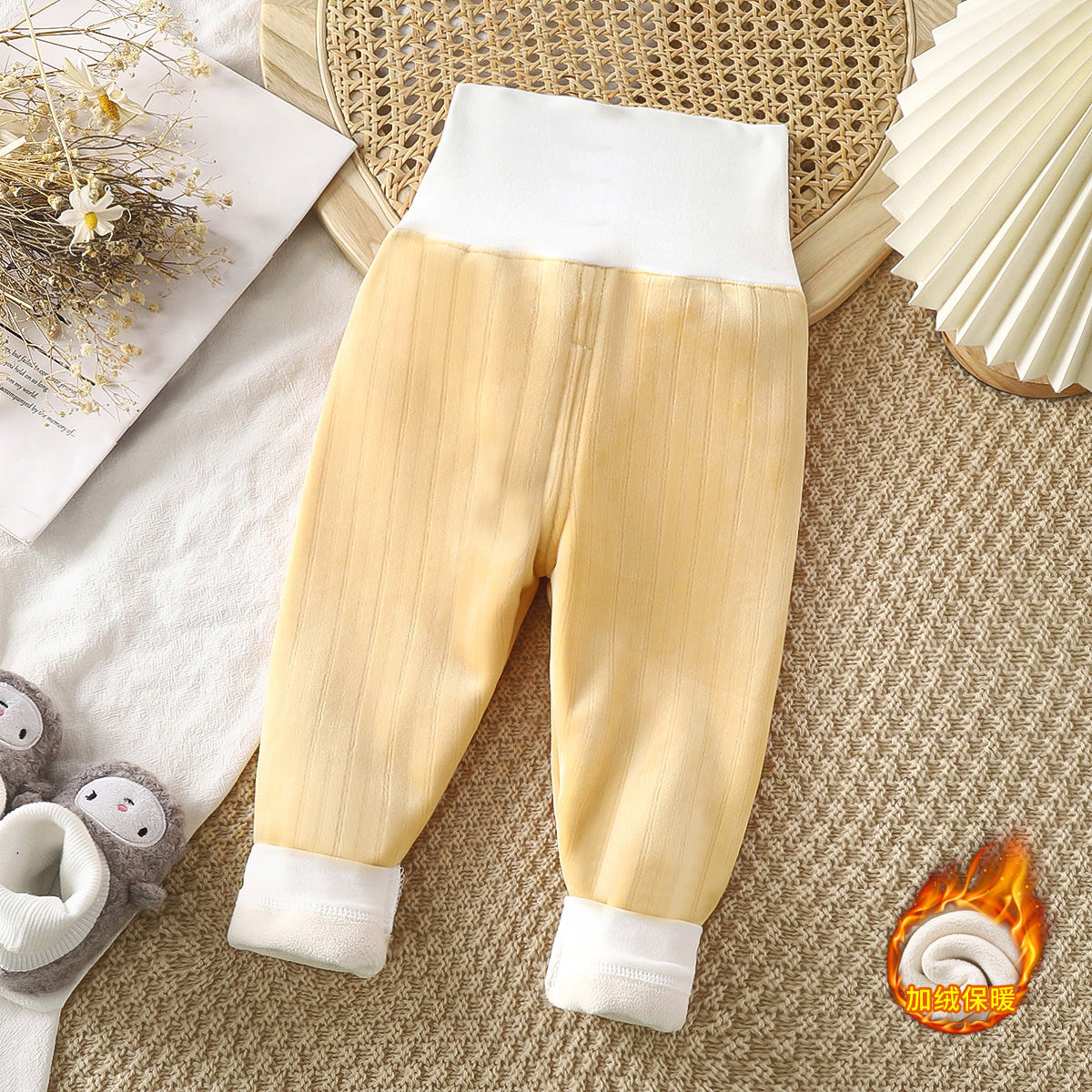 婴儿保暖裤新款打底裤婴幼儿男女童宝宝保暖裤可开裆内穿高腰护肚