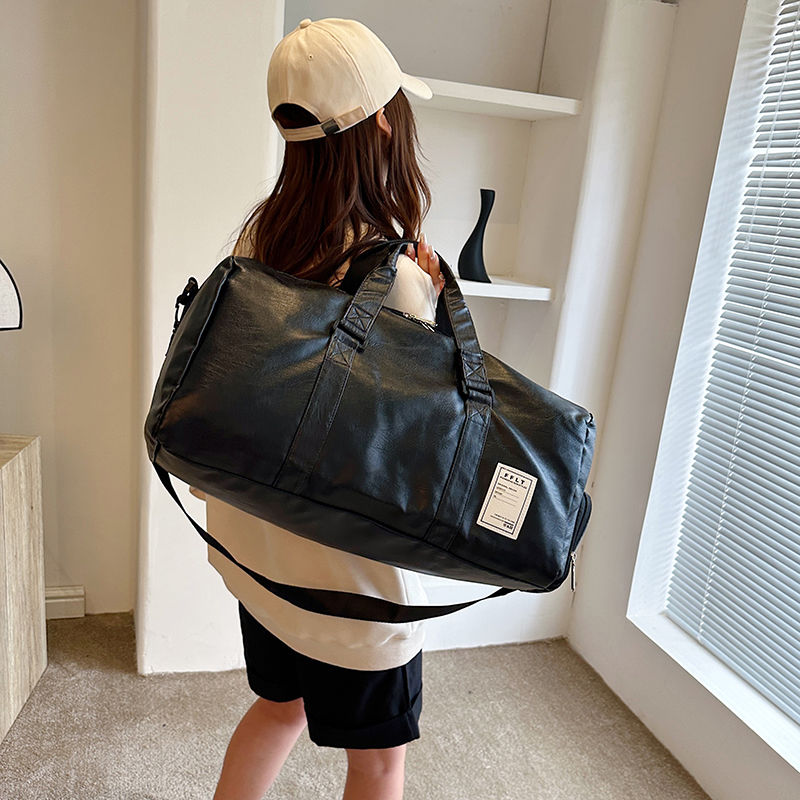 Portable travel bag, lightweight luggage bag, waterproof foldable fitness crossbody bag with shoe position, business shoulder travel bag