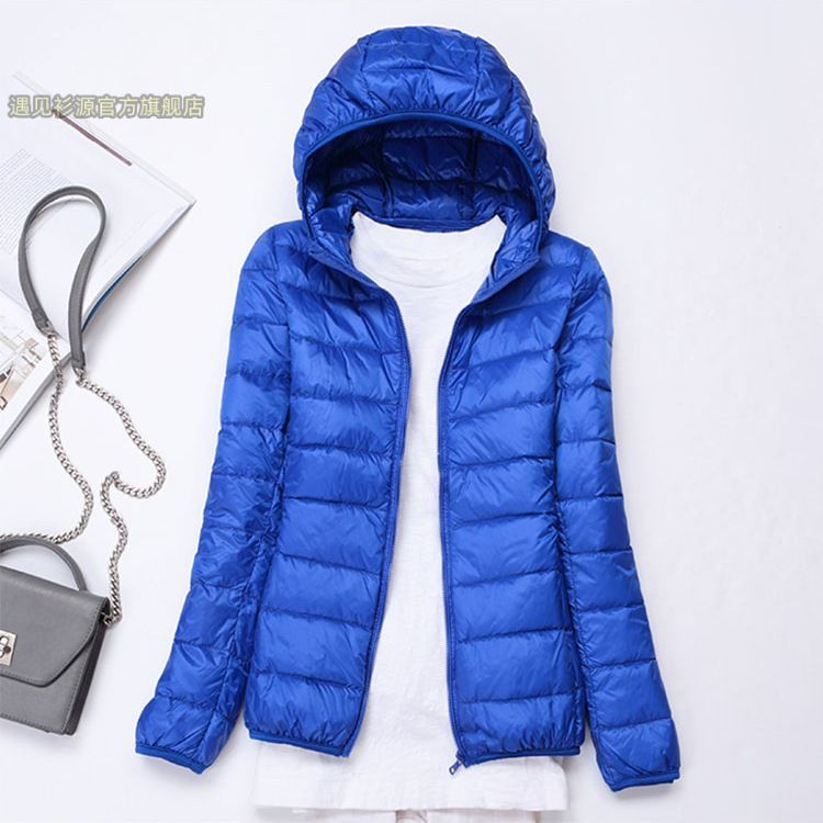 Lightweight down cotton coat women's short autumn and winter cotton coat 2022 new Korean style loose hooded large size small cotton-padded jacket