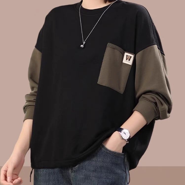 衛衣女2023新款爆款秋季長袖寬鬆女款春秋款洋氣減齡圓領套頭上衣