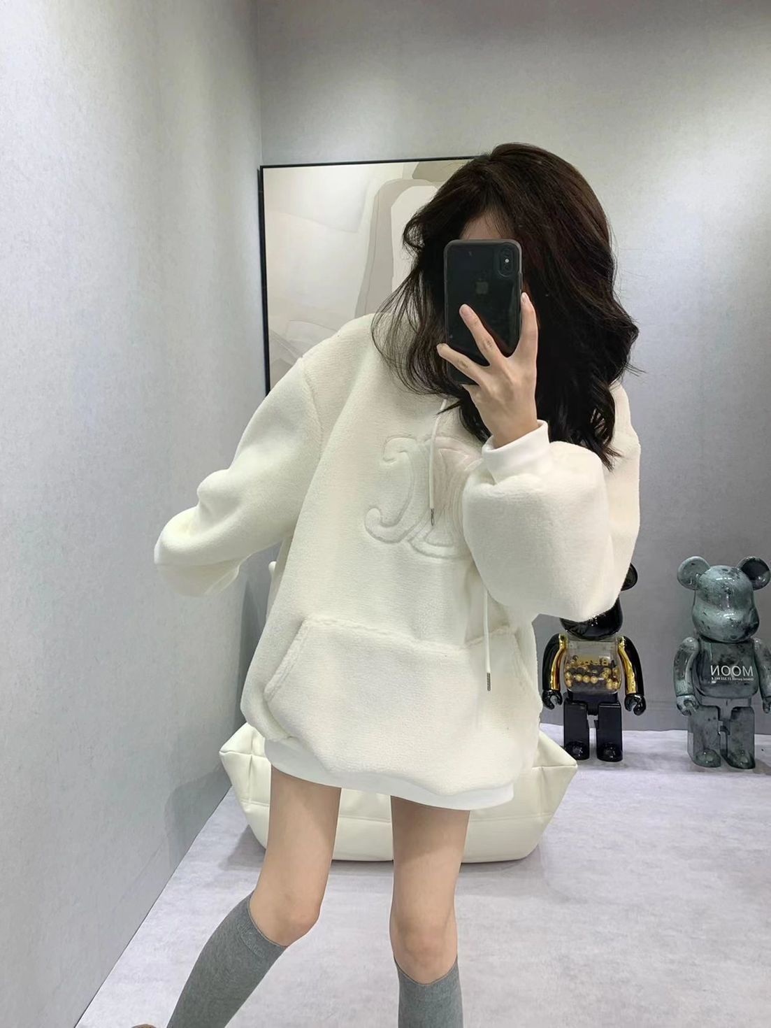 ins Korean style fashionable pullover hooded sweatshirt for women in autumn and winter hot style versatile loose slimming top trendy