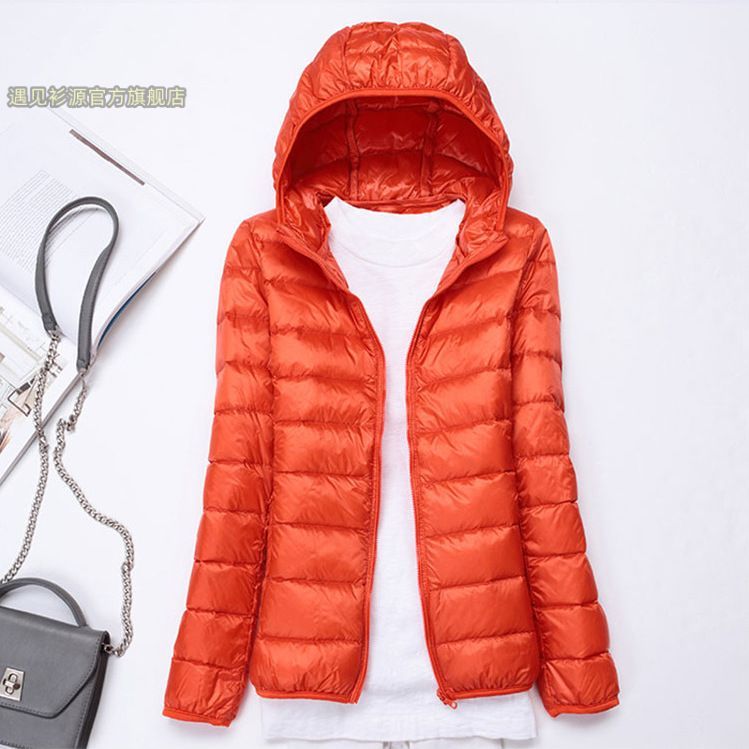 Lightweight down cotton coat women's short autumn and winter cotton coat 2022 new Korean style loose hooded large size small cotton-padded jacket