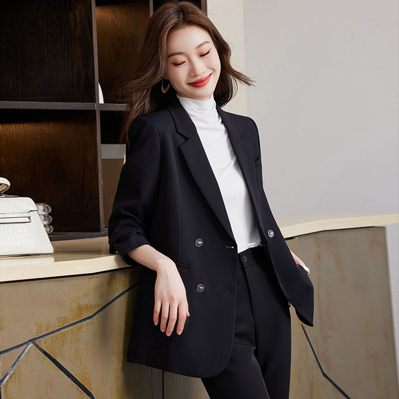 High-end suit suit for women in autumn and winter 2023 new professional temperament goddess style fashion commuter suit two-piece suit