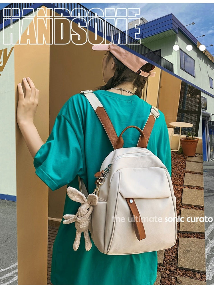 高級感輕便小號雙肩包女小包大學生旅遊逛街小背包夏天百搭媽咪包