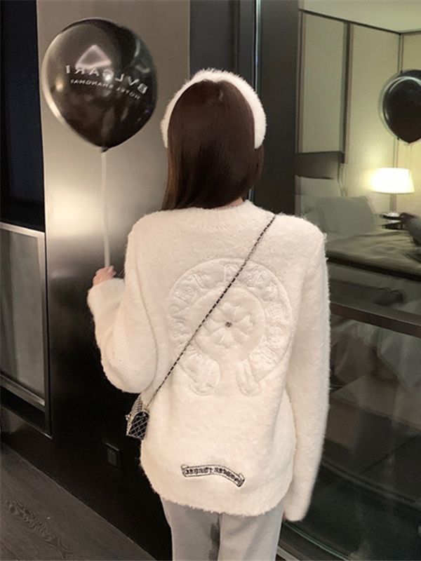 韓版甜美休閒風刺繡外穿針織開衫女秋冬爆款時尚洋氣長袖毛衣外套