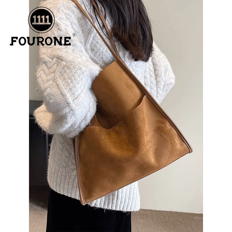 FOUR ONE large capacity women's versatile new single shoulder bucket bag, popular commuting tote bag this year_voghion.com