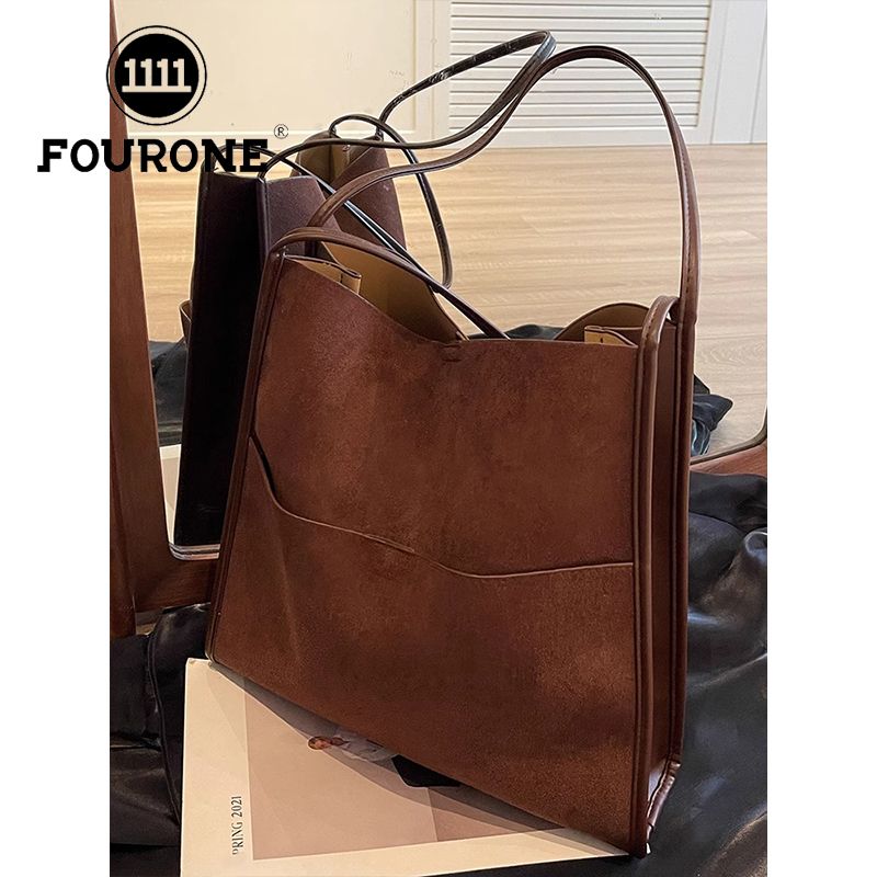 FOUR ONE large capacity women's versatile new single shoulder bucket bag, popular commuting tote bag this year_voghion.com