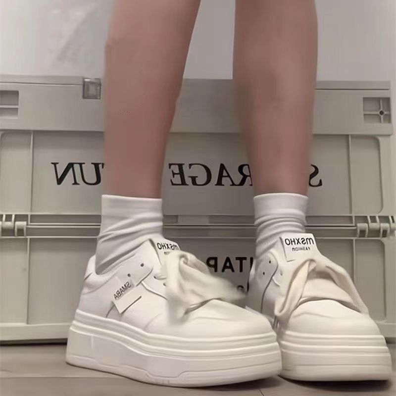 高颜值校园韩风小白鞋子女2023秋季款百搭小个子高颜值板鞋运动鞋
