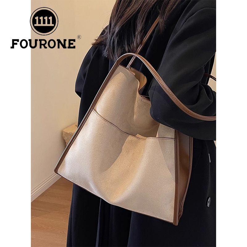 FOUR ONE large capacity women's versatile new single shoulder bucket bag, popular commuting tote bag this year_voghion.com