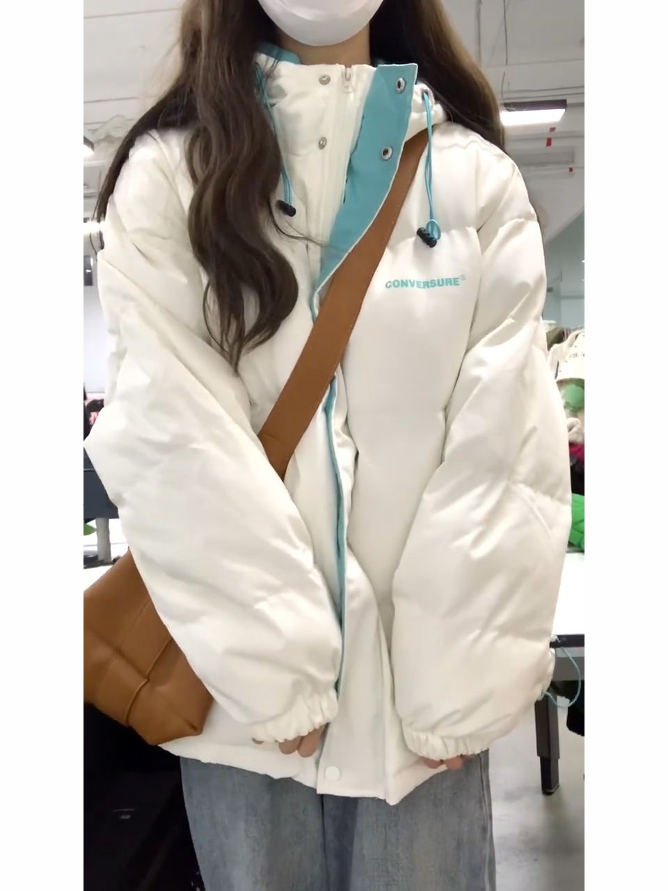 College style sweet and warm thickened cotton coat for female students winter new Korean version trend versatile bread coat trend