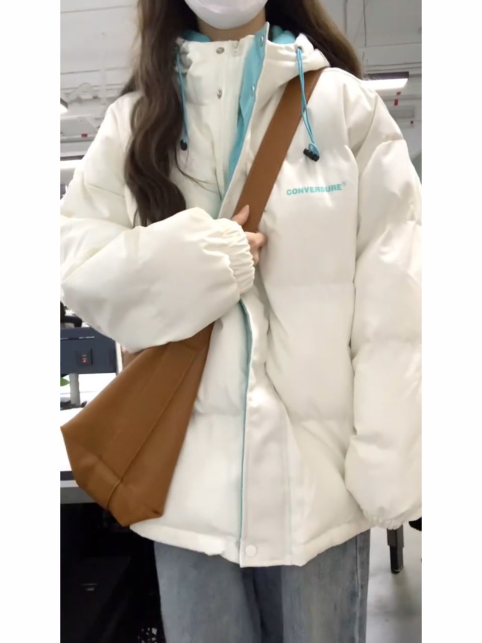 College style sweet and warm thickened cotton coat for female students winter new Korean version trend versatile bread coat trend