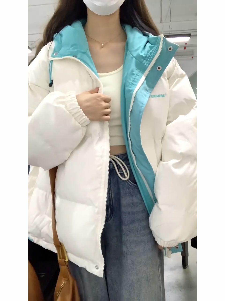 College style sweet and warm thickened cotton coat for female students winter new Korean version trend versatile bread coat trend