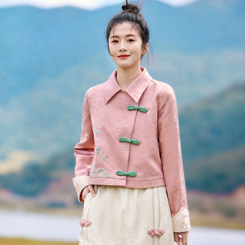  New Chinese Style Original Ethnic Style Embroidery Fashion Suit Women's National Style Jacket Casual Pants Two-piece Set Autumn Women
