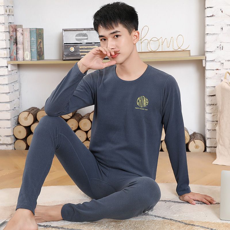 青少年德絨保暖內衣男大童加絨套裝雙面磨毛初高中生學生秋衣秋褲