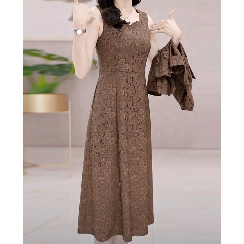 High-end suit, lady's mother's fashion suit, large size, sexy and sexy two-piece set,  autumn new style