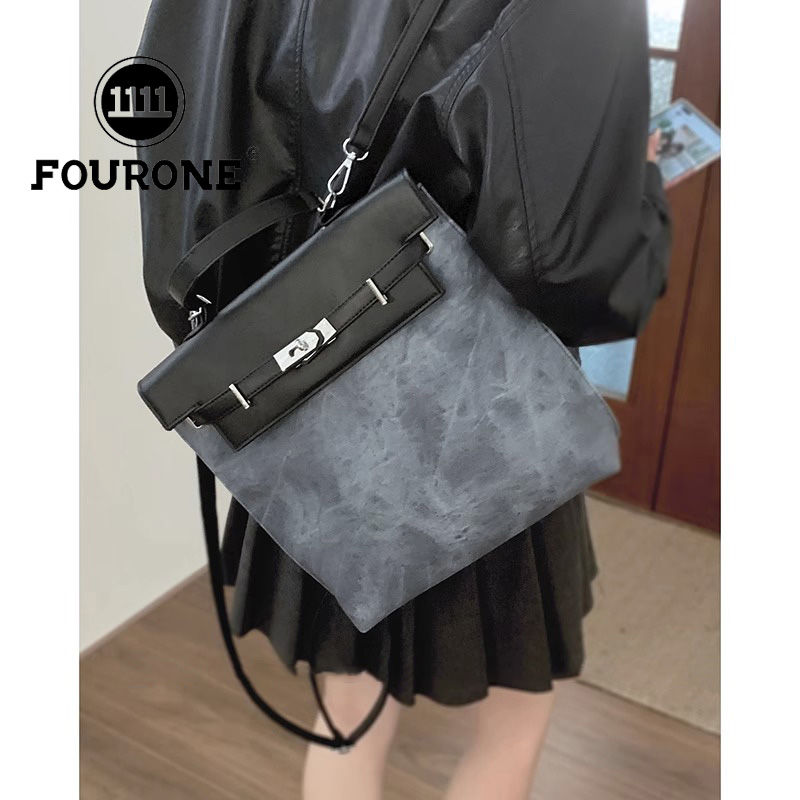 韩国小众设计双肩包包女新款美拉德风手提凯莉包休闲背包