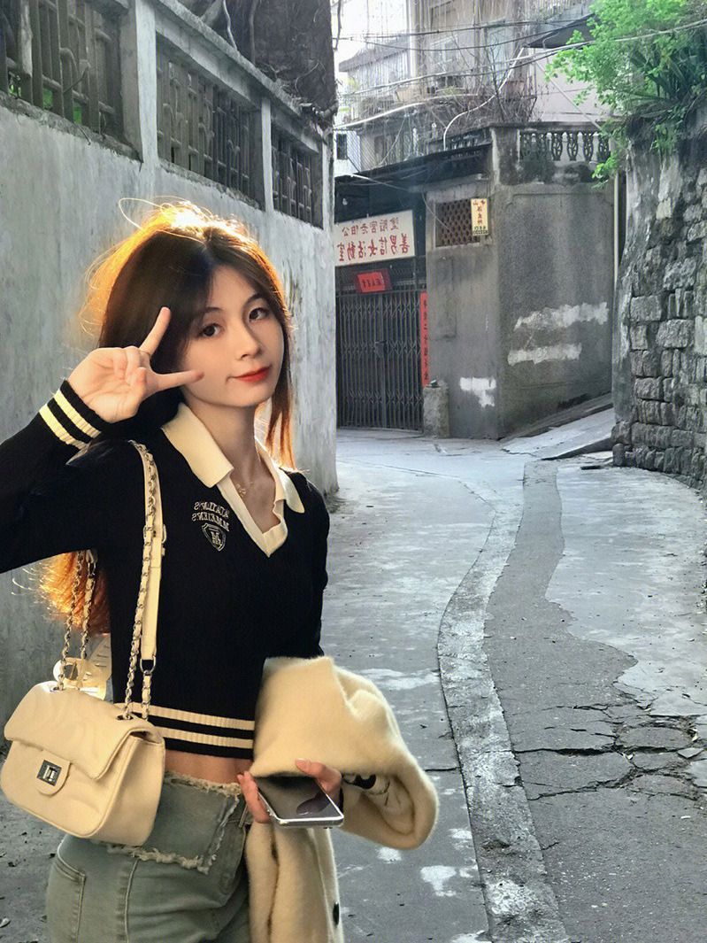 韓版hiphop撞色polo領毛衣女早春短款修身顯瘦氣質休閒百搭針織衫