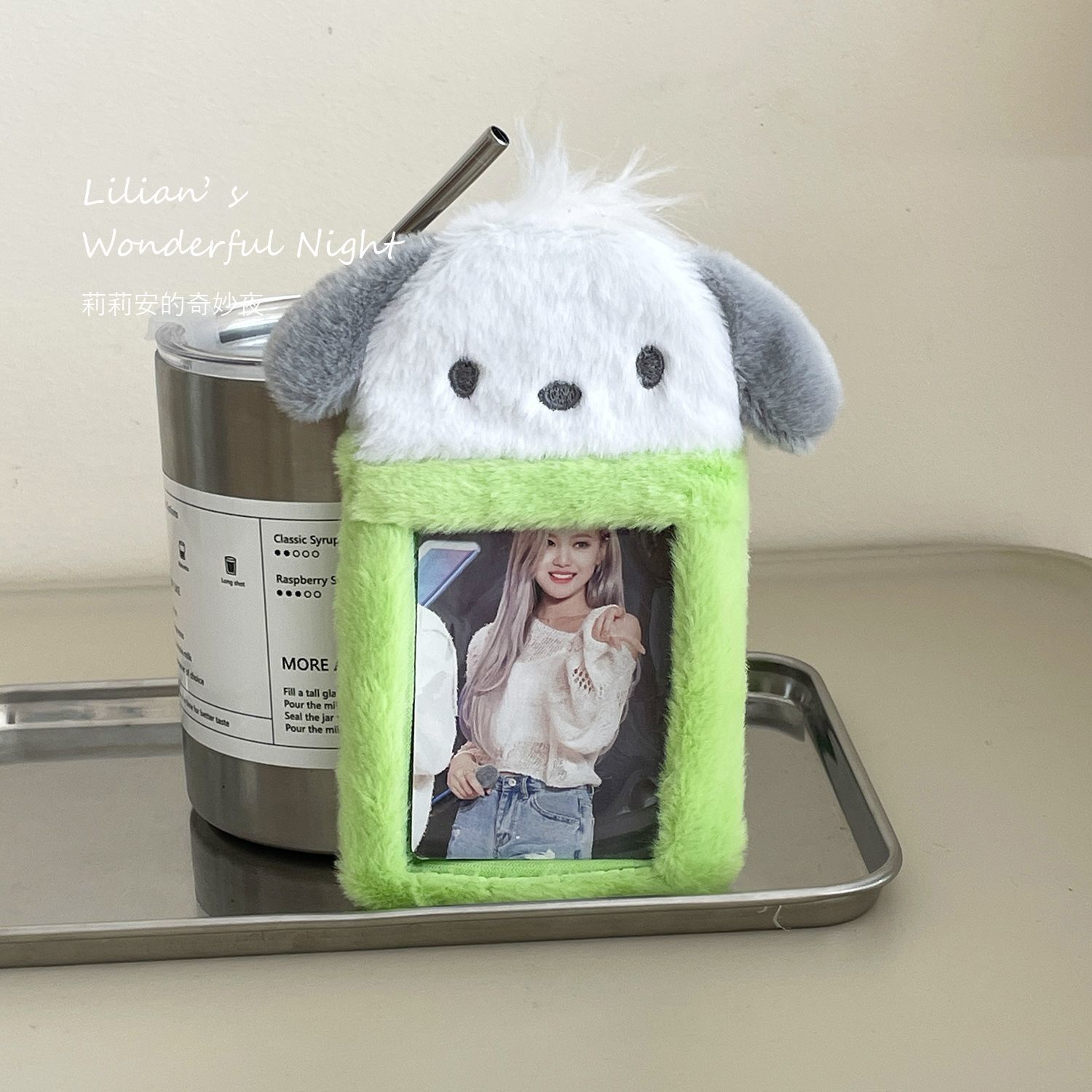 Lilian green Pacha dog card holder Japanese high-value bag pendant student meal card access card universal card holder