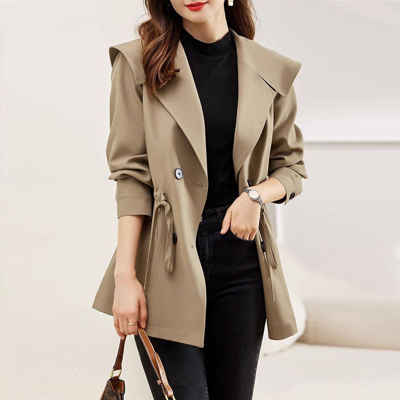时尚休闲女装风衣秋季新款韩版高级感小个子气质显瘦百搭西装外套