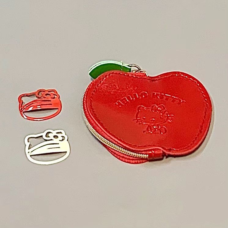 HelloKitty苹果零钱包钥匙包耳机包可爱创意趣味迷你小包收纳卡包