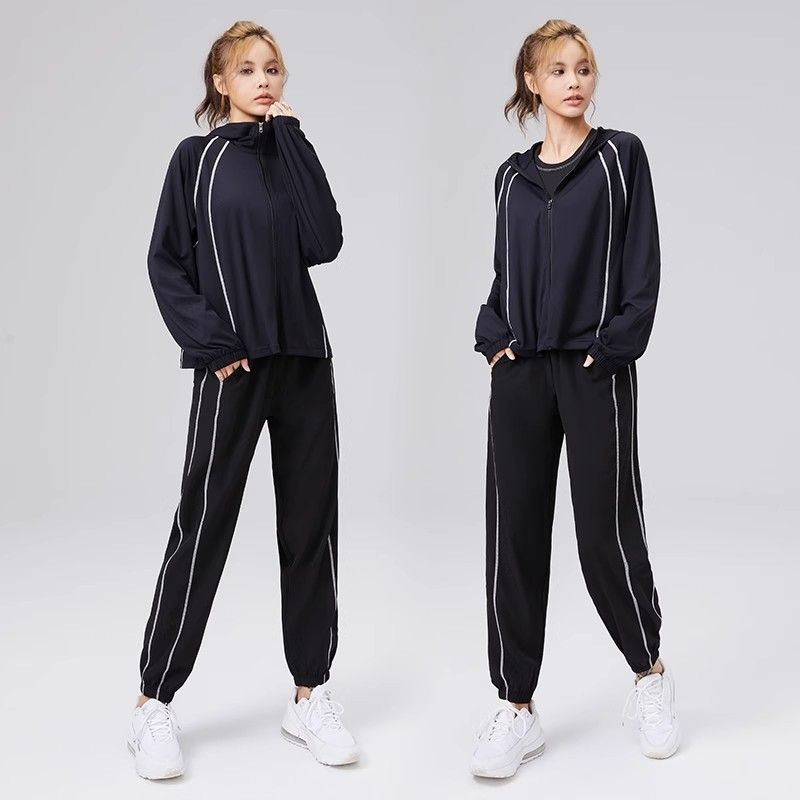 Fanstick sports suit for women in autumn and winter, loose and good-looking, casual and handsome, running training, fitness long-sleeved yoga clothes