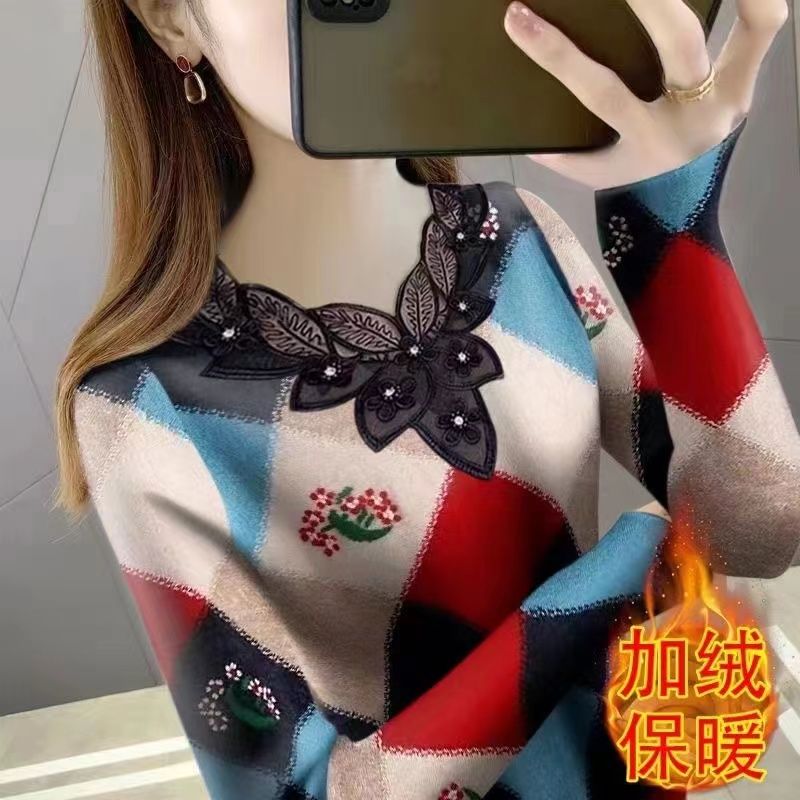 高端洋氣德絨打底衫上衣舒適百搭顯白時尚輕奢小衫2023秋冬新款女