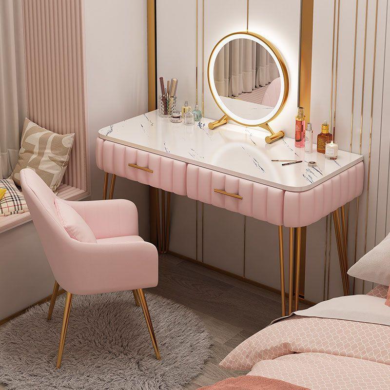 梳妆台卧室现代简约2023新款小户型高级感仿大理石化妆桌子